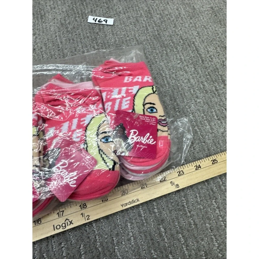 30 Pairs Barbie Socks Kids Shoe Size 7 1/2 To 3 1/2 #469